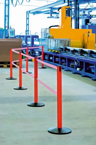 Poteau de barrière à sangle Safety avec 1 ou 2 sangles