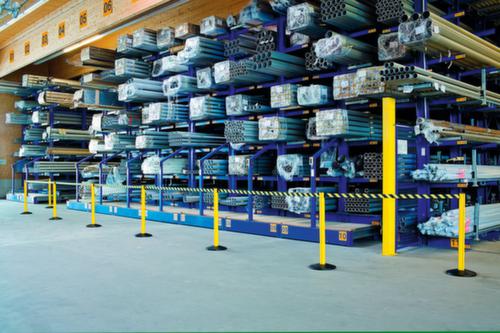 Poteau de barrière à sangle Safety avec 1 ou 2 sangles