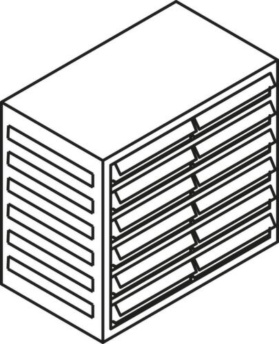 Treston Bloc à tiroirs transparents pour porte-revues