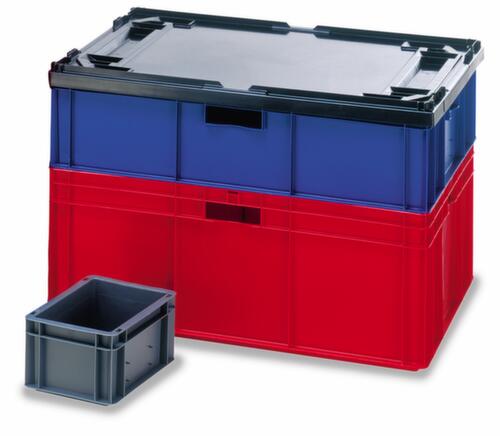 Bac gerbable norme Europe avec face avant ouverte + parois et fond plein