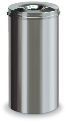 Corbeille à papier autoextinguible en acier inoxydable