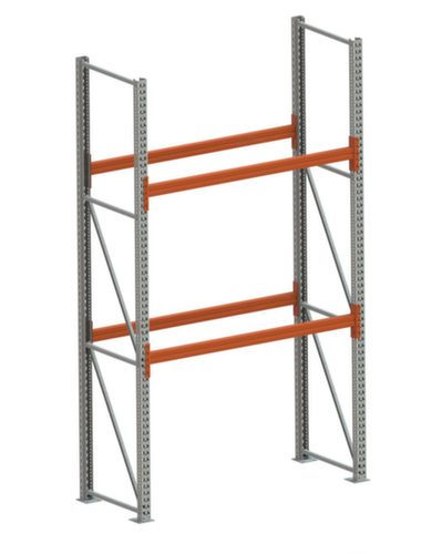 META Rayonnage à palettes MULTIPAL pour 3 palettes, largeur 1825 mm, 3 niveaux de stockage