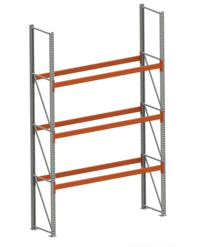 META Rayonnage à palettes MULTIPAL pour 8 palettes, largeur 2870 mm, 4 niveaux de stockage