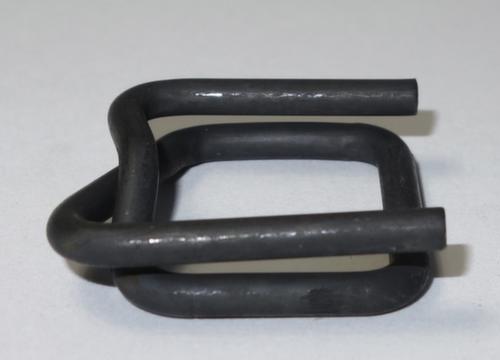 Boucles métalliques pour rubans en polyester et composés