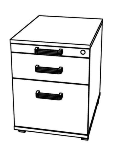 Conteneur à roulettes Terra Nova avec tiroir HR, 1 tiroir(s), blanc/blanc