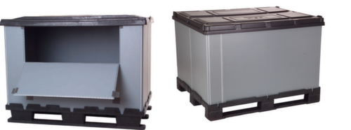 Bac repliable pour palettes avec 3 patins