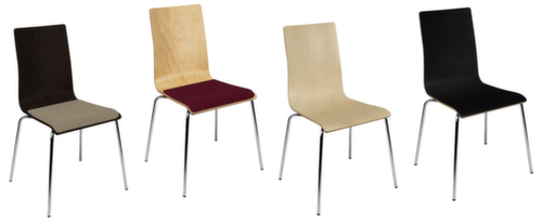 Nowy Styl Chaise coque en bois avec piètement 4 pieds