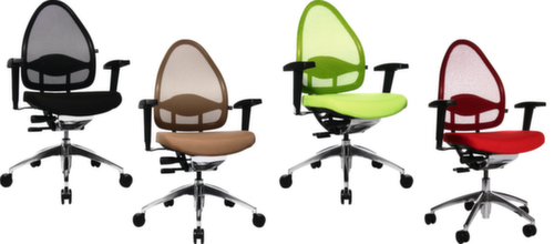 Topstar Chaise de bureau pivotant Open Base + Art OPEN BASE 10 avec articulation Body-Balance-Tec®