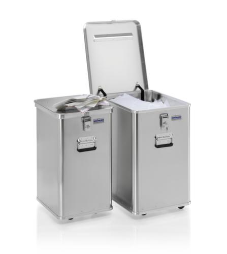 Gmöhling Bac de collecte de dossiers aluminium G®-DOCU avec fente d'introduction anti-retour