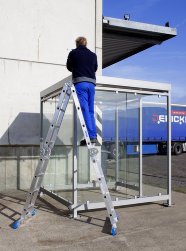 Krause échelle pliante polyvalente quatre parties STABILO® Professional, 4 x 4 échelons profilés