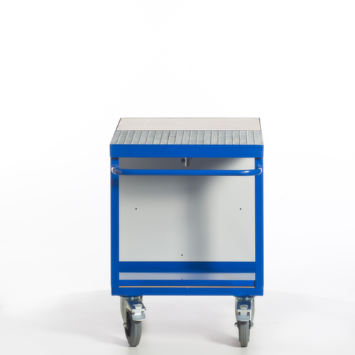 Rollcart Voiture atelier écologique avec cuve et grille étanches à l'huile, force 600 kg, plateau longueur x largeur 1150 x 700 mm