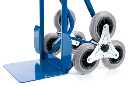 Rollcart Diable pour escaliers 3 étoiles, force 150 kg, largeur de pelle 300 mm, bandage TPE