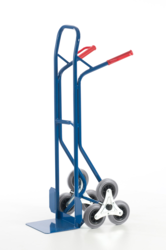 Rollcart Diable pour escaliers 3 étoiles, force 150 kg, largeur de pelle 300 mm, bandage TPE