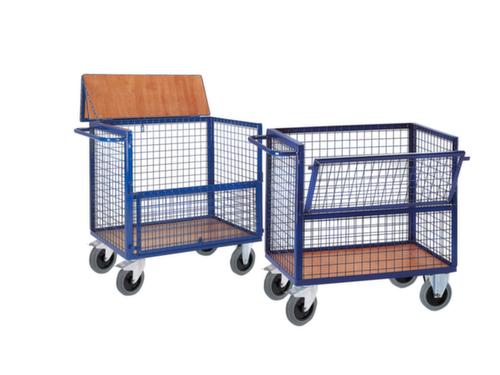 Rollcart Chariot conteneur avec parois grillagées