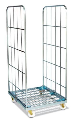 Bac sur roulettes avec plateforme en acier