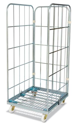 Bac sur roulettes avec plateforme en acier