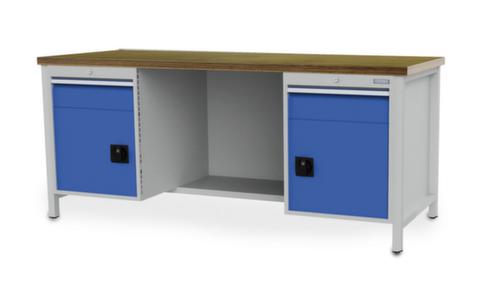 Bedrunka + Hirth Établi avec piètement en plusieurs coloris et différents panneaux