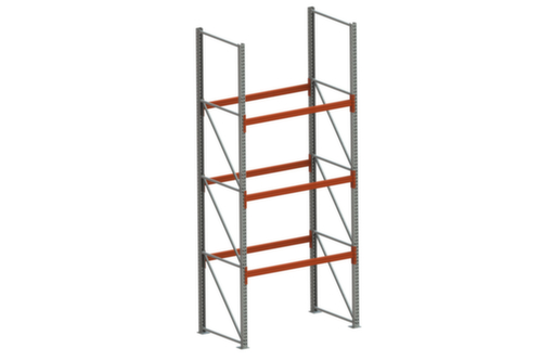 META Rayonnage à palettes MULTIPAL pour 8 palettes, largeur 1825 mm, 4 niveaux de stockage