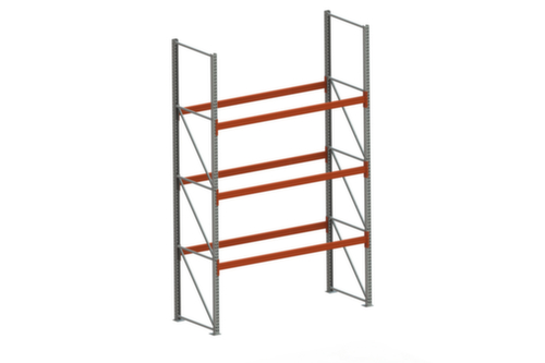 META Rayonnage à palettes MULTIPAL pour 12 palettes, largeur 2870 mm, 4 niveaux de stockage