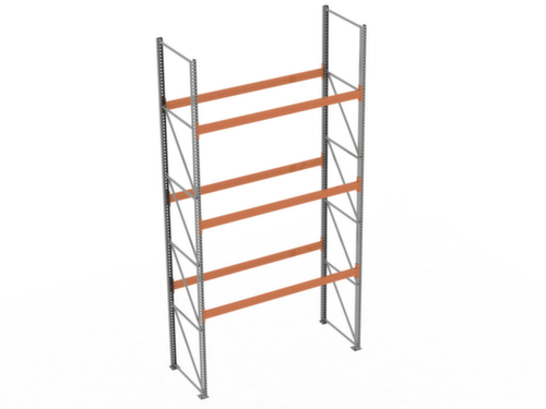 META Rayonnage à palettes MULTIPAL pour 12 palettes, largeur 2870 mm, 4 niveaux de stockage
