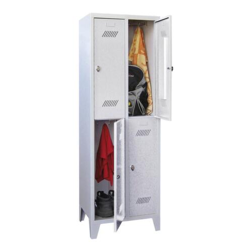 PAVOY Armoire vestiaire Basis gris clair avec 2 compartiments