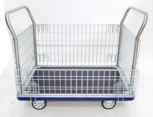 UDOBÄR chariot quatre ridelles grillagé avec plateau antidérapant, force 500 kg