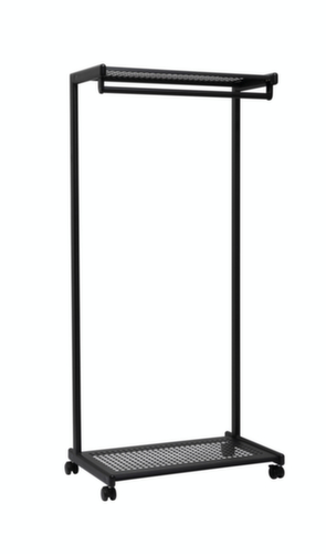 portant de vestiaire juxtaposable compact MAULbolero roulant, noir de sécurité RAL9004