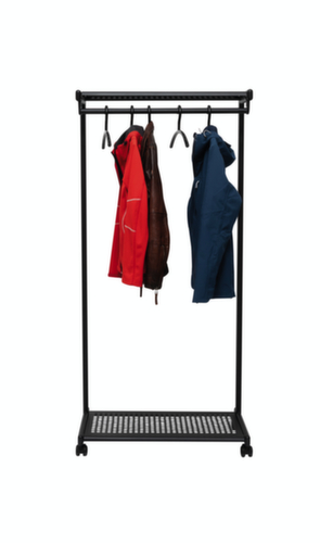 portant de vestiaire juxtaposable compact MAULbolero roulant, noir de sécurité RAL9004