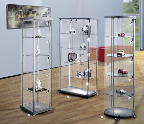 Vitrine avec 4 tablettes en verre