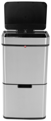 Hailo Séparateur de déchets ÖKO VARIO XL avec couvercle à capteur et tiroir, capacité 2 x 25 l/ 1 x 4 l