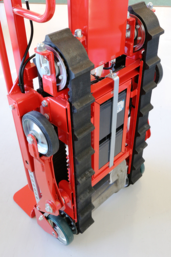 Diable monte-escaliers à chenilles pour fortes charges, force 600 kg, largeur de pelle 580 mm