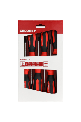 GEDORE R38402006 Jeu de tournevis 2K T10-40 6 pièces