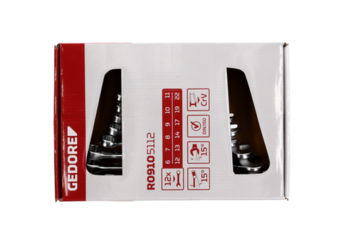 GEDORE R09105112 Jeu de clés mixtes 6-22 mm 12 pièces