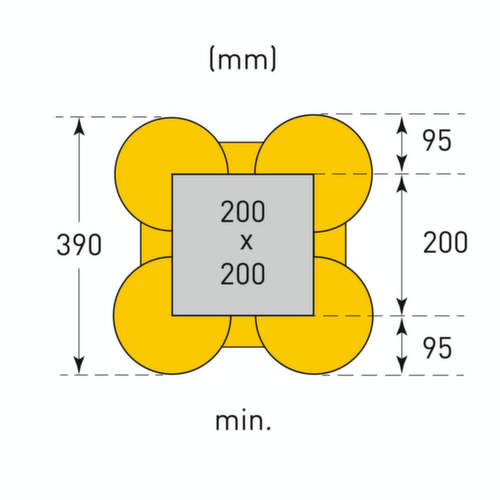 Moravia Protection de colonne à découper MORION ECO, hauteur x largeur 1000 x 390 mm