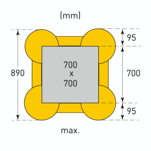 Moravia Protection de colonne à découper MORION ECO, hauteur x largeur 1000 x 390 mm
