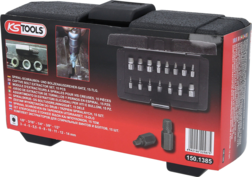 KS Tools Spiral screw and bolt extractor set