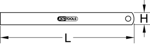 KS Tools Semi-flexible steel rule