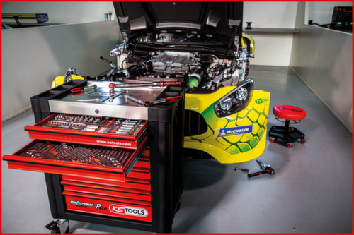 KS Tools Performanceplus workshop trolley set P10 with 279 tools for 5 drawers