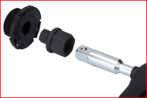 KS Tools 3/8" oil service special profile set for plastic oil drain plugs