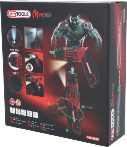 KS Tools eMONSTER 1/4" cordless bit screwdriver set