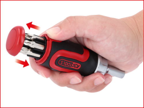 KS Tools 1/4" 6 in 1 mini ratchet screwdriver