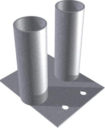 Schake Plaque de base pour clôture mobile