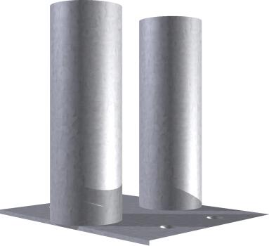 Schake Plaque de base pour clôture mobile