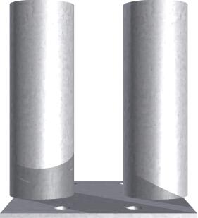 Schake Plaque de base pour clôture mobile