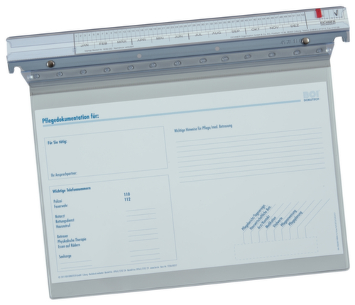 BOI Dossier de soins signal-line à suspendre, gris