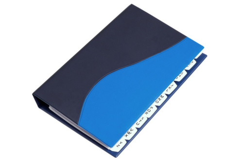 EICHNER Classeur pour cartes de visite en PVC bleu