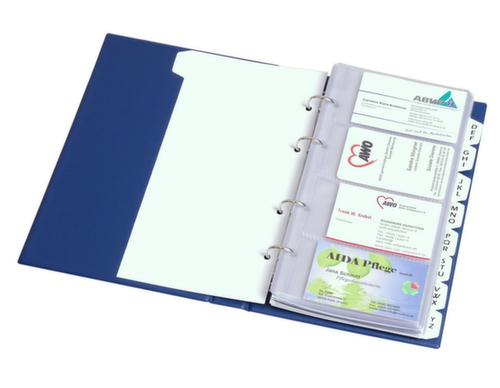 EICHNER Classeur pour cartes de visite en PVC bleu