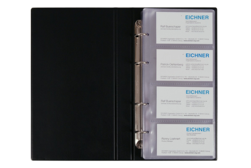 EICHNER Classeur pour cartes de visite en PVC bleu