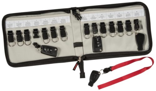 EICHNER Classeur à clés en polyester noir/rouge