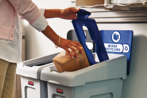 Rubbermaid Poubelle Slim Jim® Starter, 87 l, gris